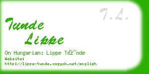 tunde lippe business card